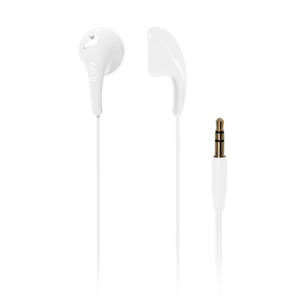 Iluv Bubble Gum 2 Earphones/Headphones In-Ear 3.5mm for iPhone/Android/MP3 — White