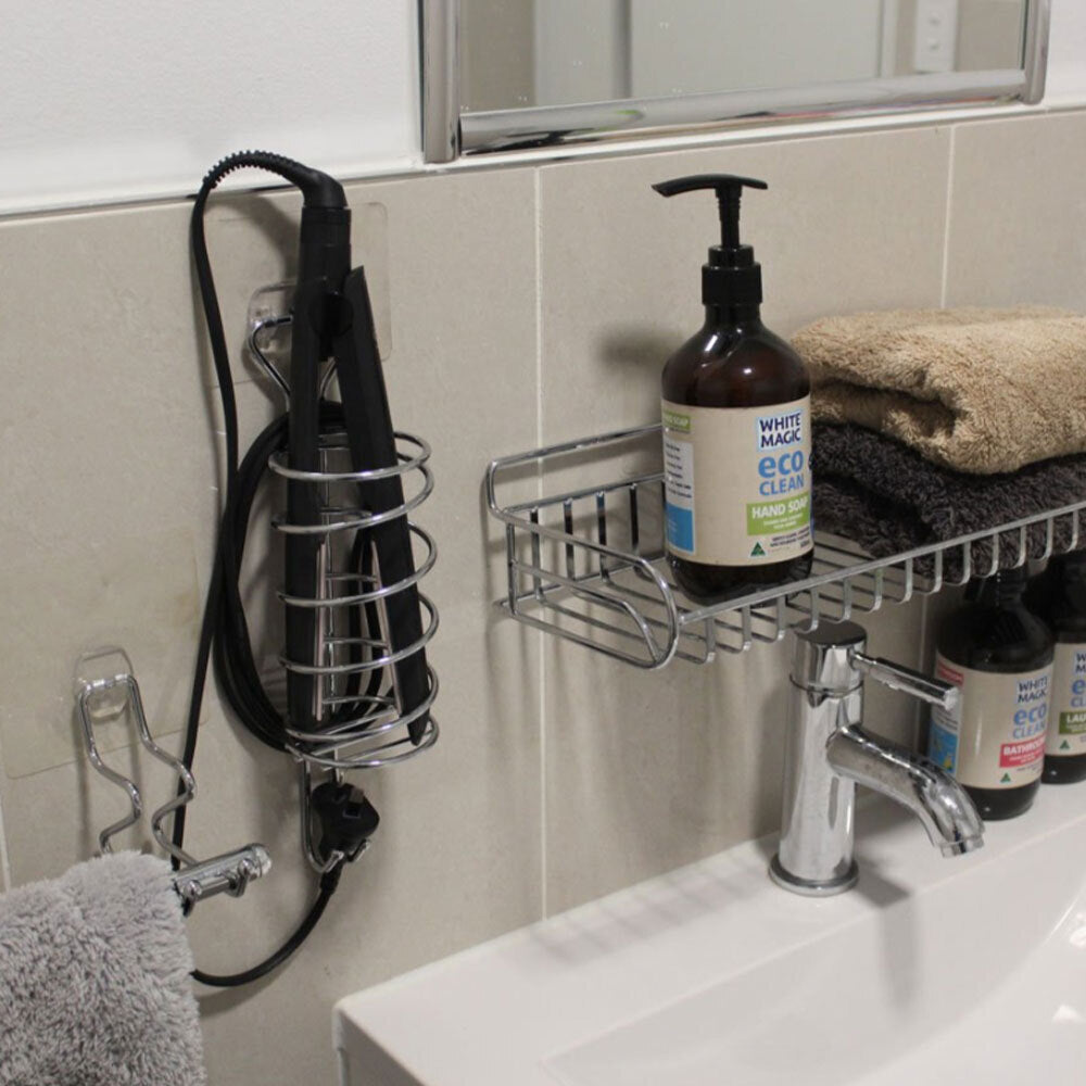 White Magic Stainless Steel 3kg I-Hook Hair Straightener Wall Holder Storage — image 3