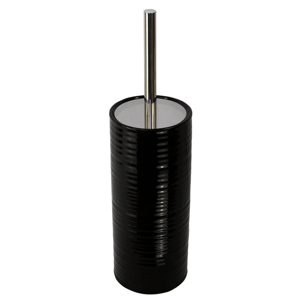 Butlers Butler Hush Ceramic Bathroom Toilet Bowl Cleaning Brush w/Holder Black 10.5x38cm