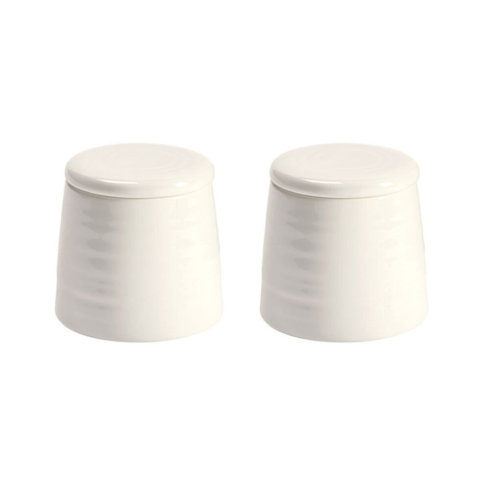 Butlers Hush 9.5x8.5cm Ceramic Canister - White (2 Pack)