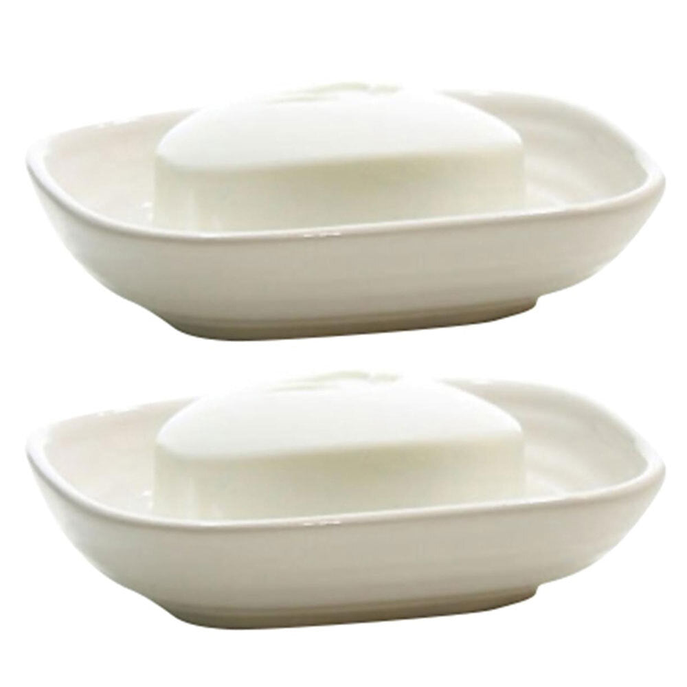 Butlers Hush 13x7.5cm Ceramic Soap Dish - White (2 Pack)