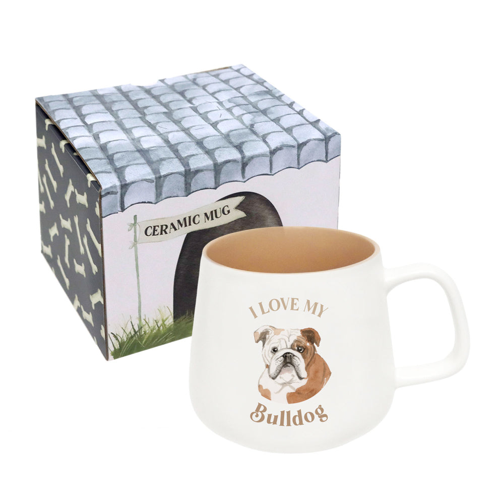 Splosh I Love My Bulldog 12cm Dog Hot/Cold Beverage Matte Drinks Ceramic Mug (2 Pack) — image 3