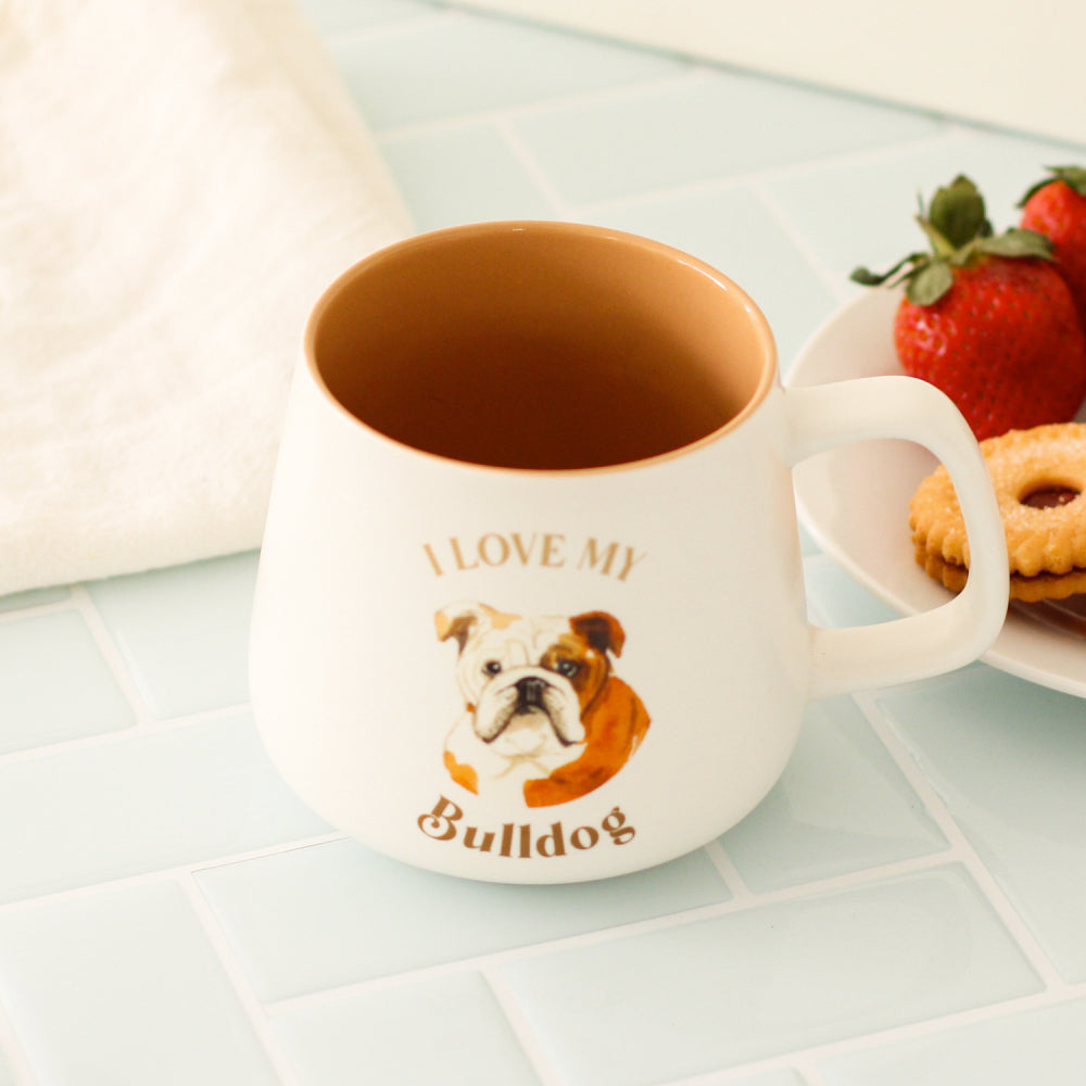 Splosh I Love My Bulldog 12cm Dog Hot/Cold Beverage Matte Drinks Ceramic Mug (2 Pack) — image 4
