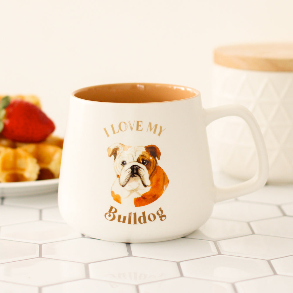 Splosh I Love My Bulldog 12cm Dog Hot/Cold Beverage Matte Drinks Ceramic Mug (2 Pack) — image 5