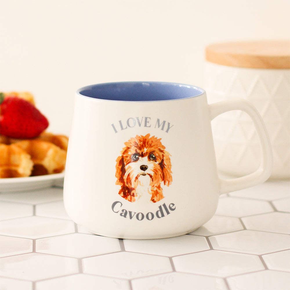 Splosh I Love My Cavoodle 12cm Dog Hot/Cold Beverage Matte Drinking Ceramic Mug — image 3