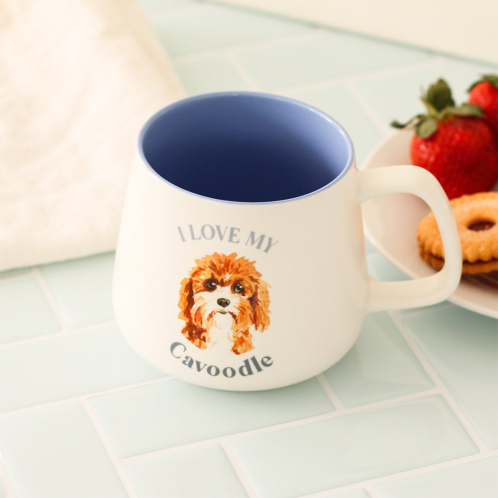 Splosh I Love My Cavoodle 12cm Dog Hot/Cold Beverage Matte Drinking Ceramic Mug — image 4