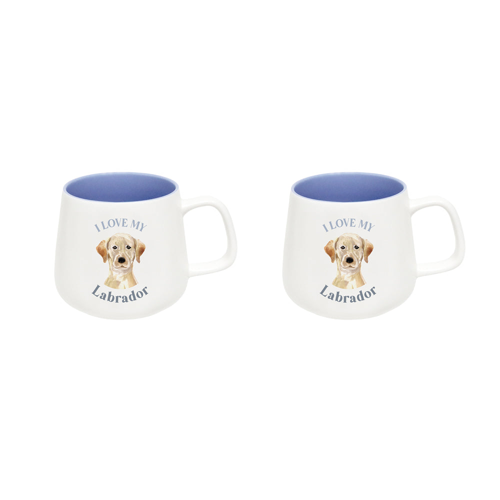 Splosh I Love My Labrador 12cm Dog Hot/Cold Beverage Matte Drink Ceramic Mug (2 Pack)
