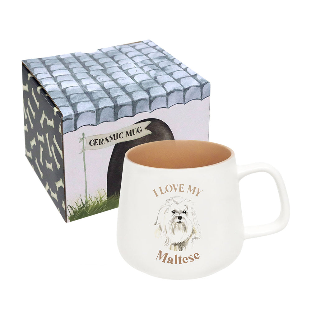 Splosh I Love My Maltese 12cm Dog Hot/Cold Beverage Matte Drinking Ceramic Mug — image 2