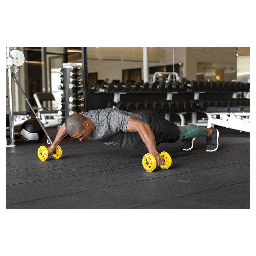 Sklz 24.13cm Rolling COREwheels Abdominal Full Body Strength Training Yellow (2 Pieces) — image 4