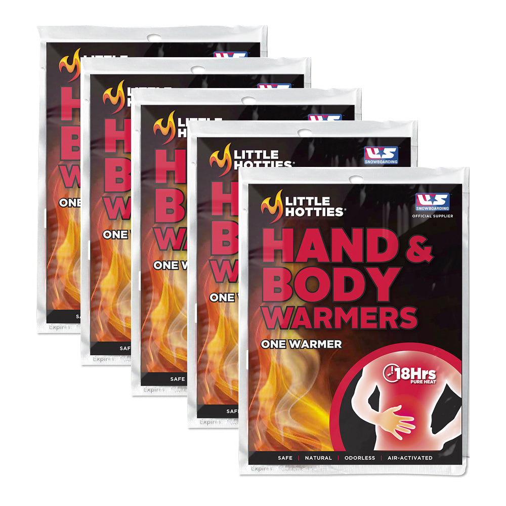 Little Hotties 5 Pairs Little Hotties Hand & Body Winter Warmers 18hrs Pure Heat Air-Activated (5 Pack)