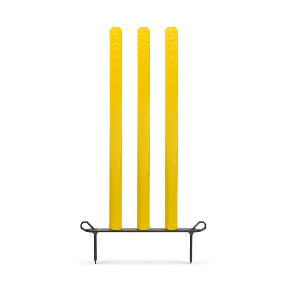 Sklz Cricket Flexi-Set Training Stumps Ground Spikes Yellow 28 Inch — image 2