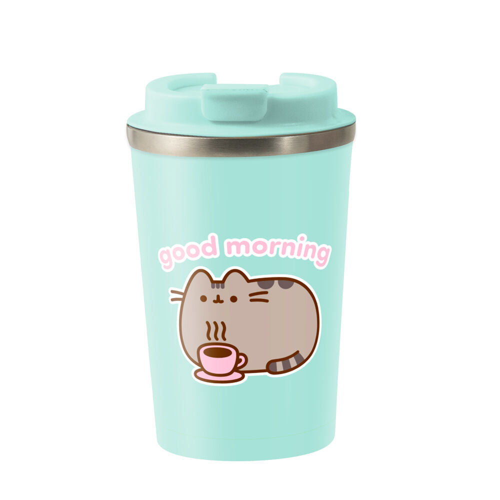 Pusheen 350mL Light Blue Sweet Insulated Metal Travel Drinking Mug