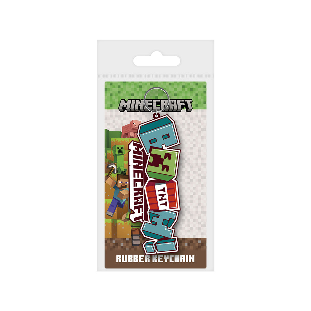 Minecraft Boom! Kids/Childrens Rubber Keyring Set Video Game Themed Novelty