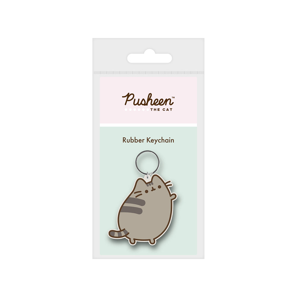 Pusheen Standing Cat Themed Cartoon Novelty Keyring Rubber Keychain Set (3 Pack) — image 2