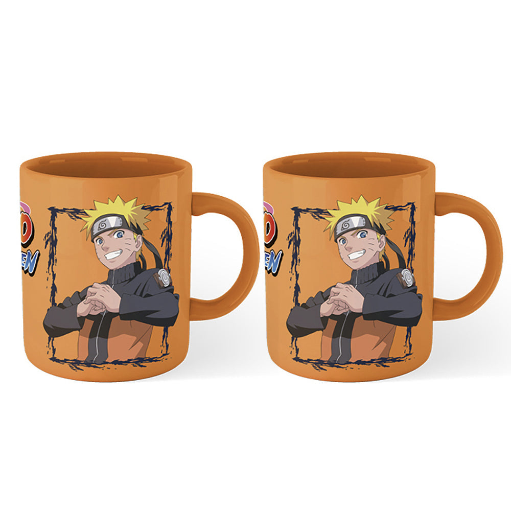 Naruto Shippuden Character Art Theme Anime Coffee Mug 300ml (2 Pack)