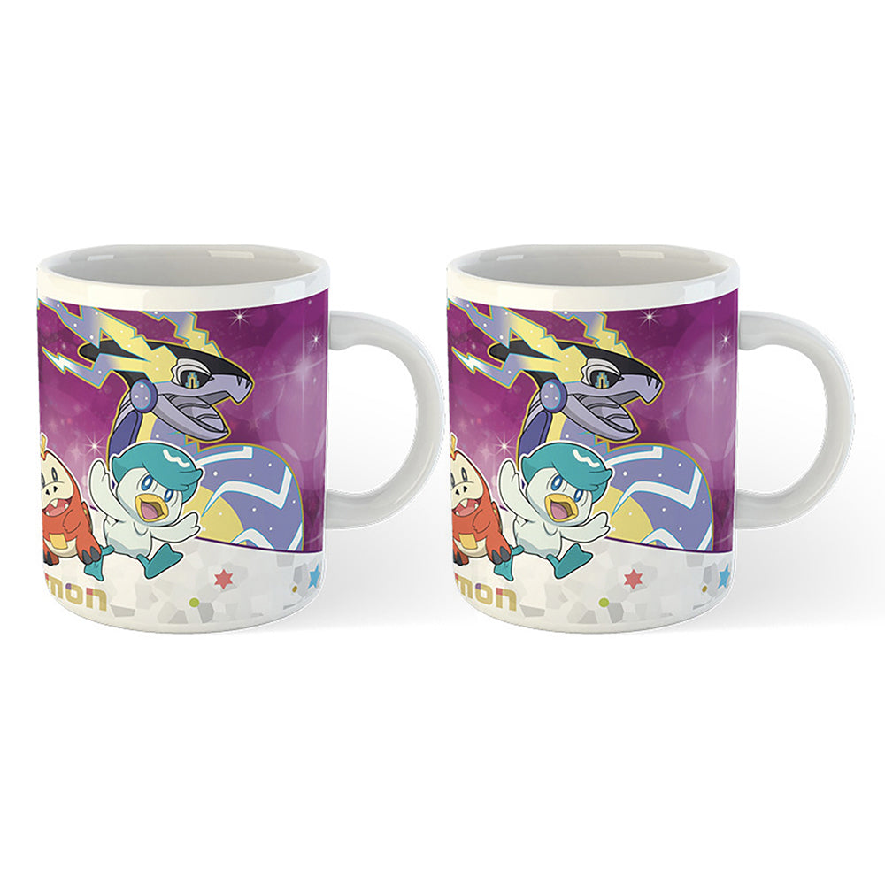 Pokemon Scarlet & Voilet Anime Video Game Themed Coffee Mug Drink Cup 300ml (2 Pack)