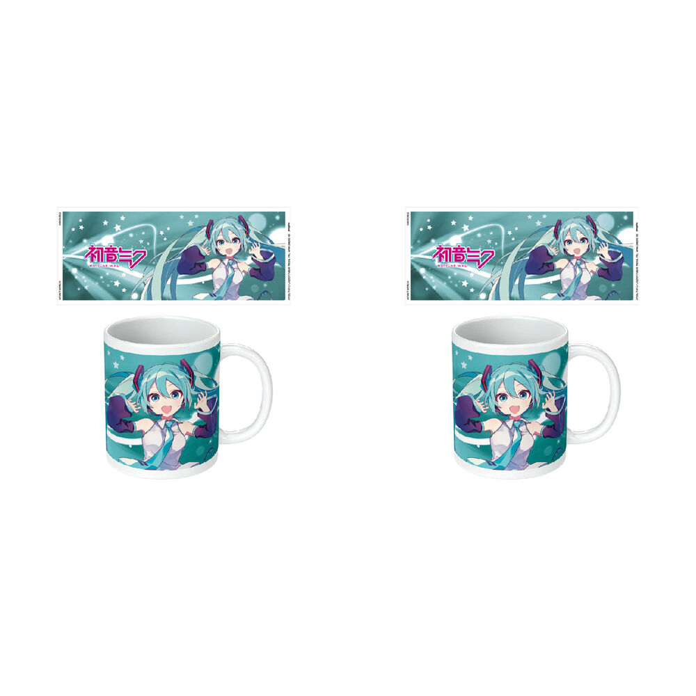 Hatsune Miku Blue Ceramic Mug Coffee/Milk Drinking Cup Home Tableware 9x11cm (2 Pack)