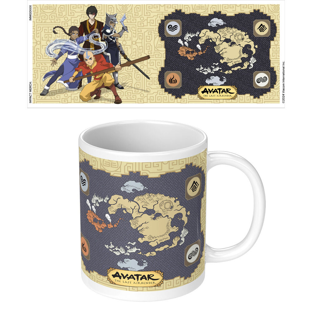 Avatar: the Last Airbender Map Ceramic Mug Coffee Drinking Cup White 9x11cm (4 Pack) — image 2