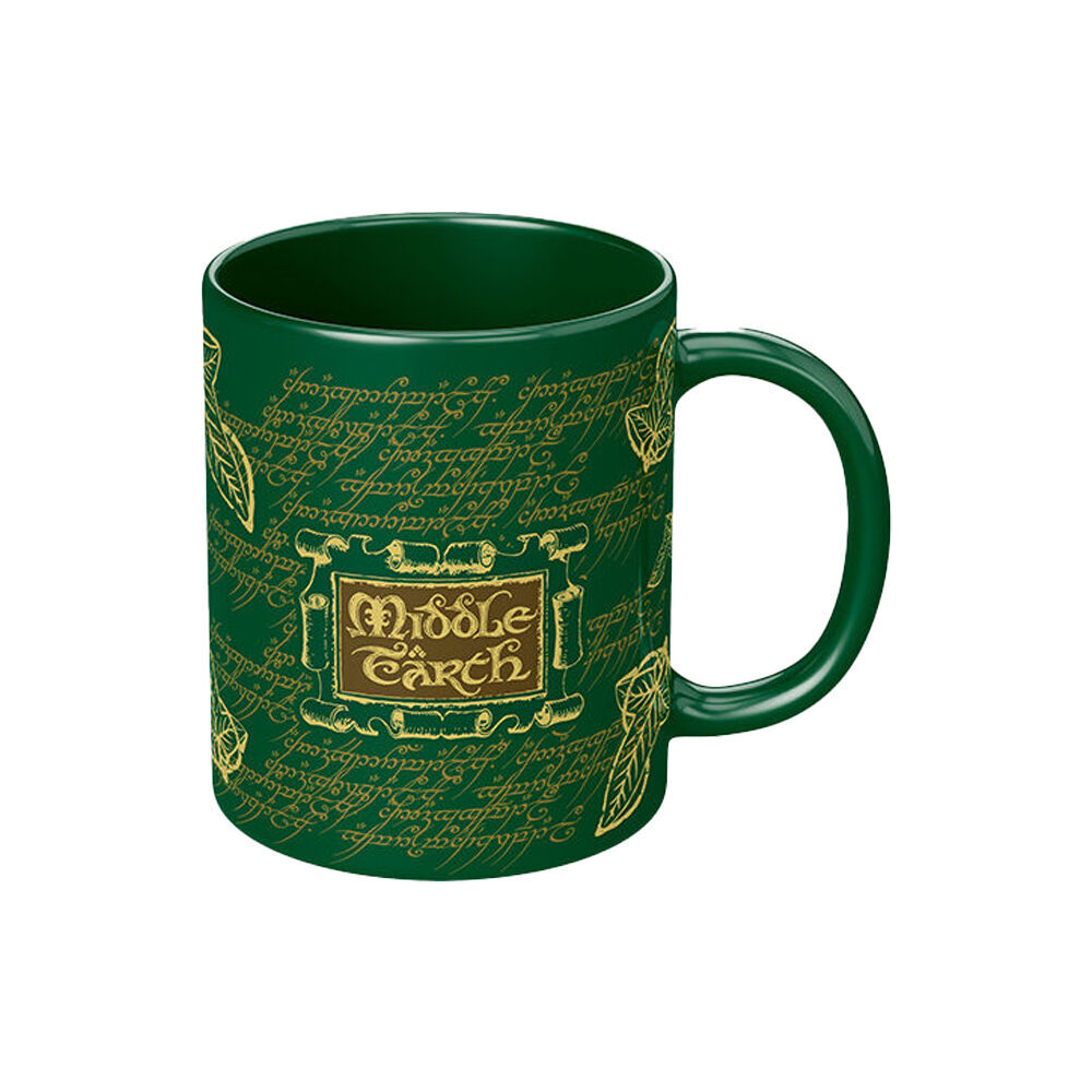 Lord of the Rings The Lord Of Rings Middle Earth Coloured Coffee Mug Green and Yellow