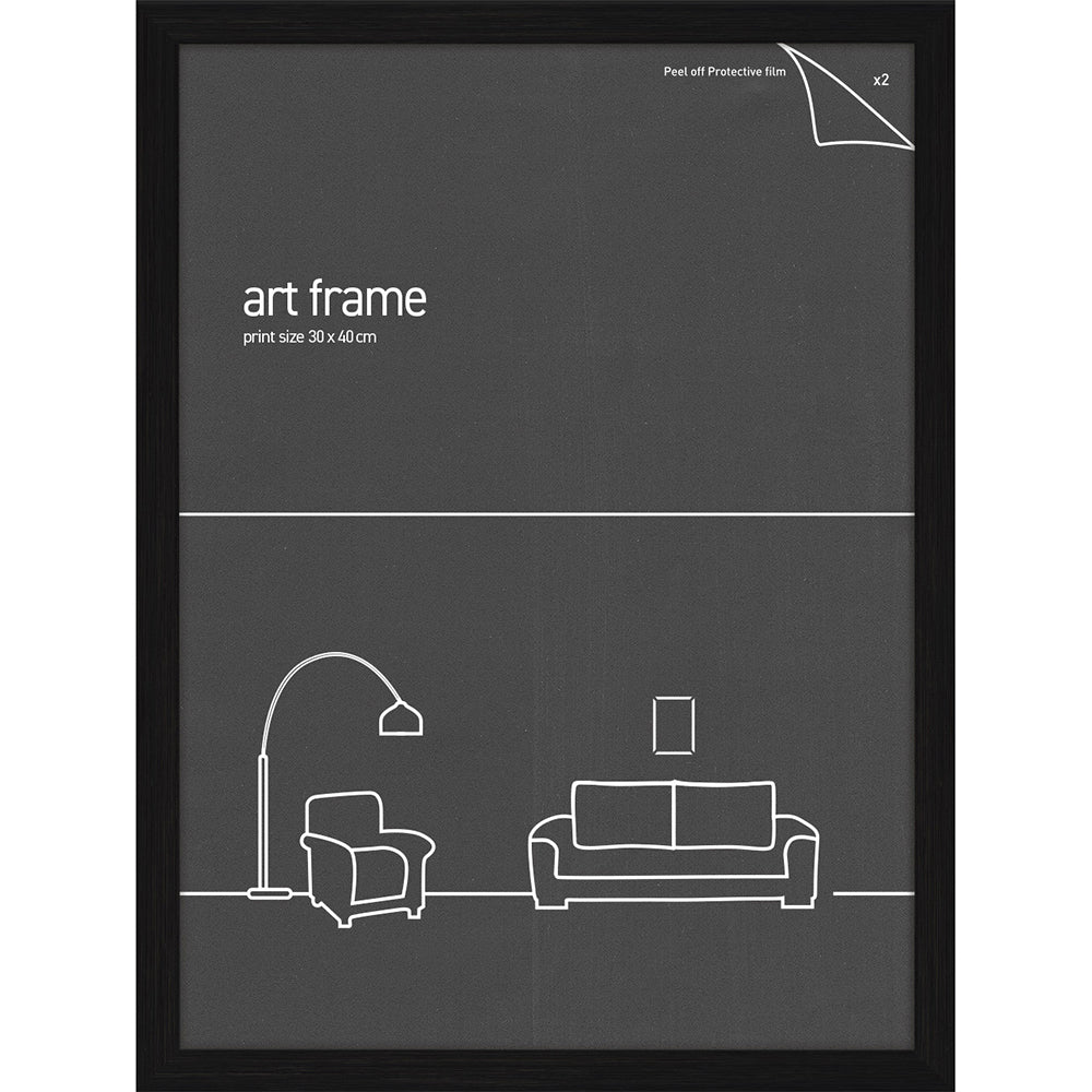 Frames & Hangers Wall Hanging Sleek 30x40cm Picture Poster Frame Black (2 Pack)