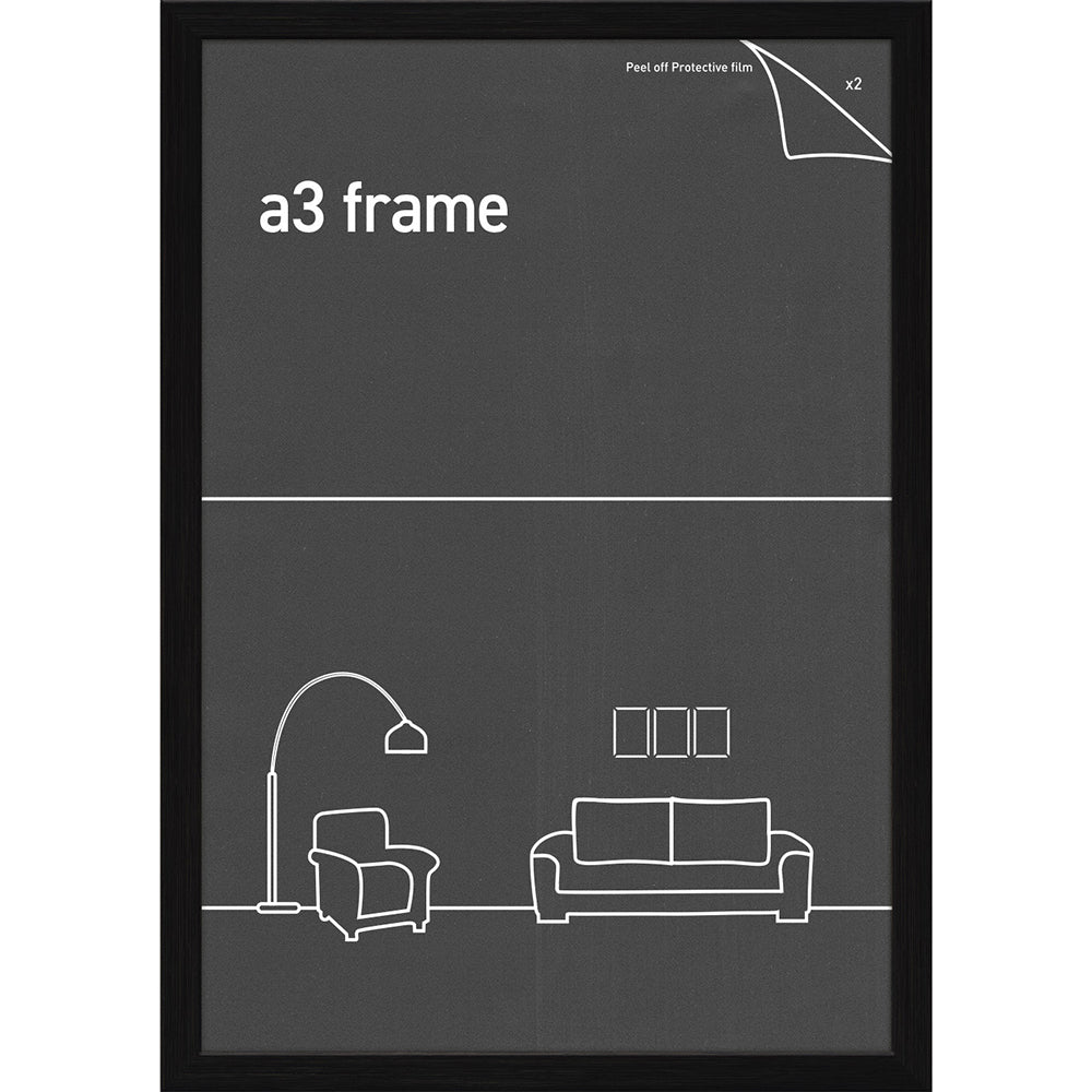 Frames & Hangers Wall Hanging Sleek A3 Picture Print Art Frame Black 28x40Cm (2 Pack) — image 2