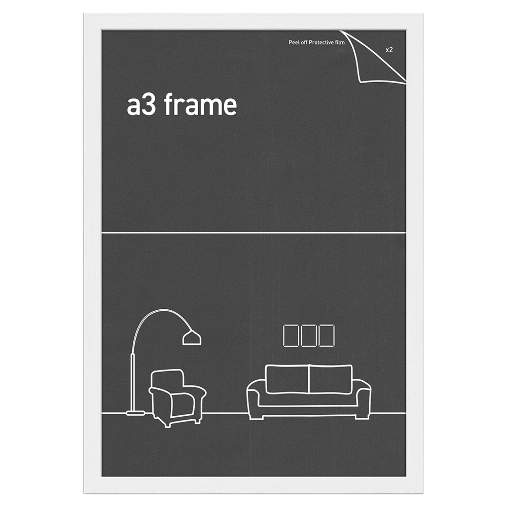 Frames & Hangers Wall Hanging Sleek Picture Print Art Frame 28x40Cm A3 — White