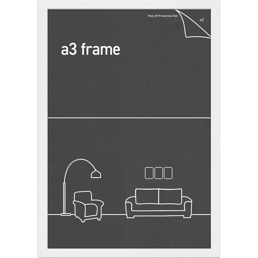 Frames & Hangers Wall Hanging Sleek A3 Picture Print Art Frame White 28x40Cm (2 Pack) — image 2
