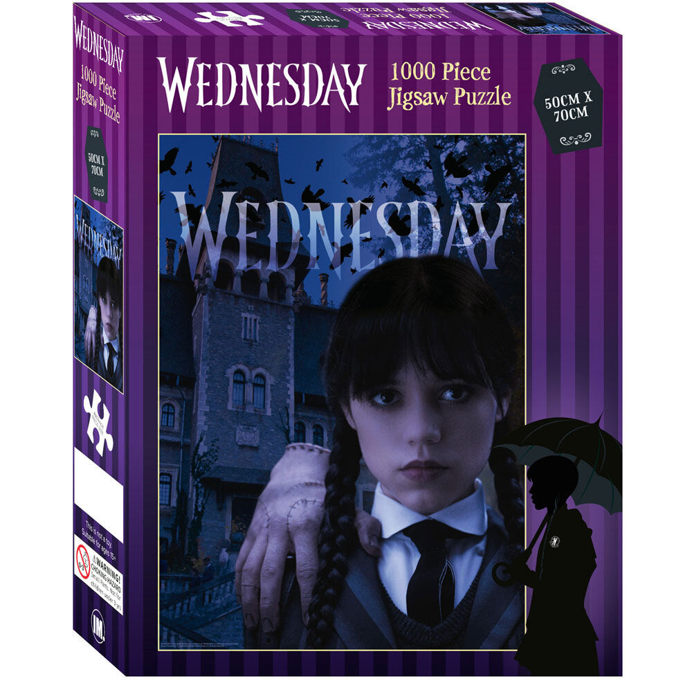 Wednesday Addams & Thing Dark Side 1000pc 50 x 70cm/19.7 x 27.5" Puzzle 15Y+