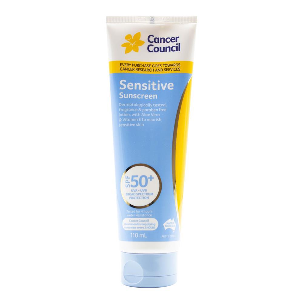 Cancer Council 110ml Sensitive Sunscreen SPF50+ Body Lotion Sun Protection (3 Pack) — image 2