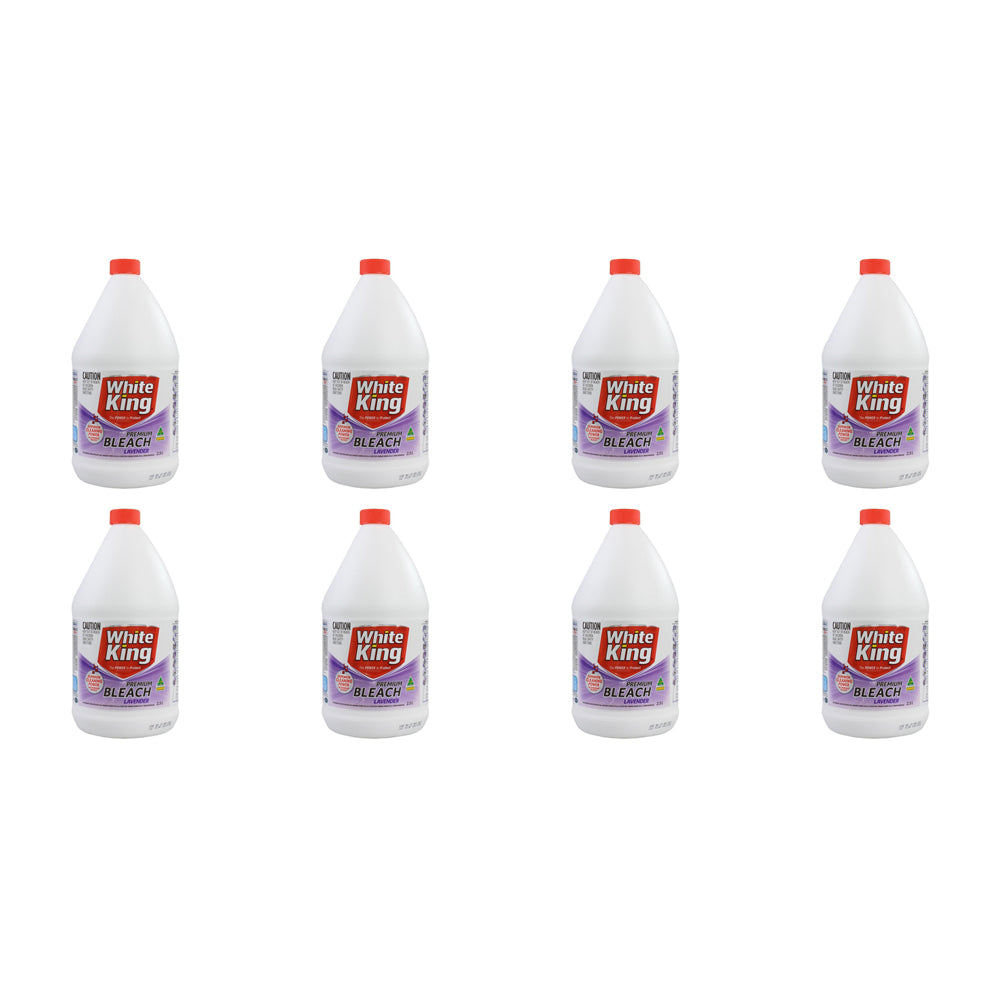 White King Premium All Purpose Antibacterial Bleach Cleaner 2.5L Lavender (8 Pack)