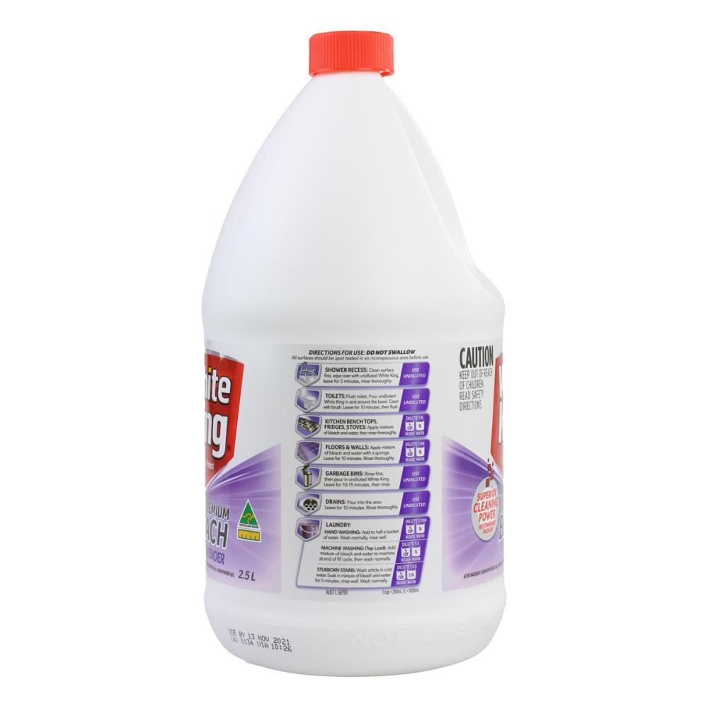 White King Premium All Purpose Antibacterial Bleach Cleaner 2.5L Lavender (8 Pack) — image 3