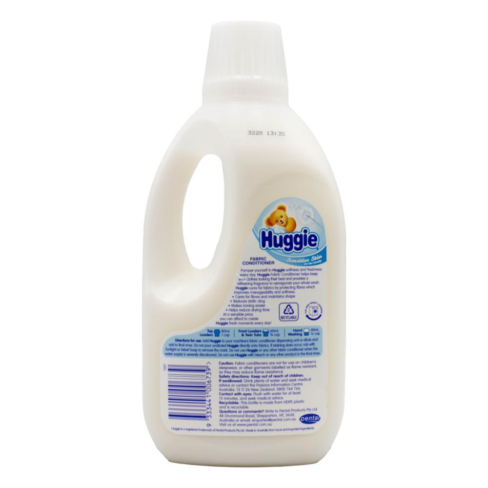 Huggie Liquid Laundry Fabric Conditioner/Softener For Sensitive Skin 1L (6 Pack) — image 3