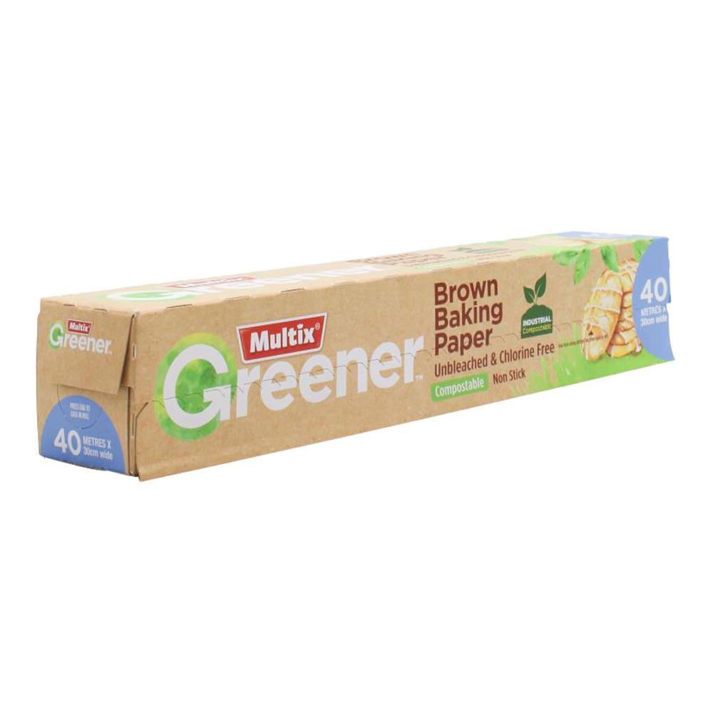 Multix Wide Brown Baking Paper Compostable Non-Stick Sheet Roll 40mx30cm (6 Pack) — image 4