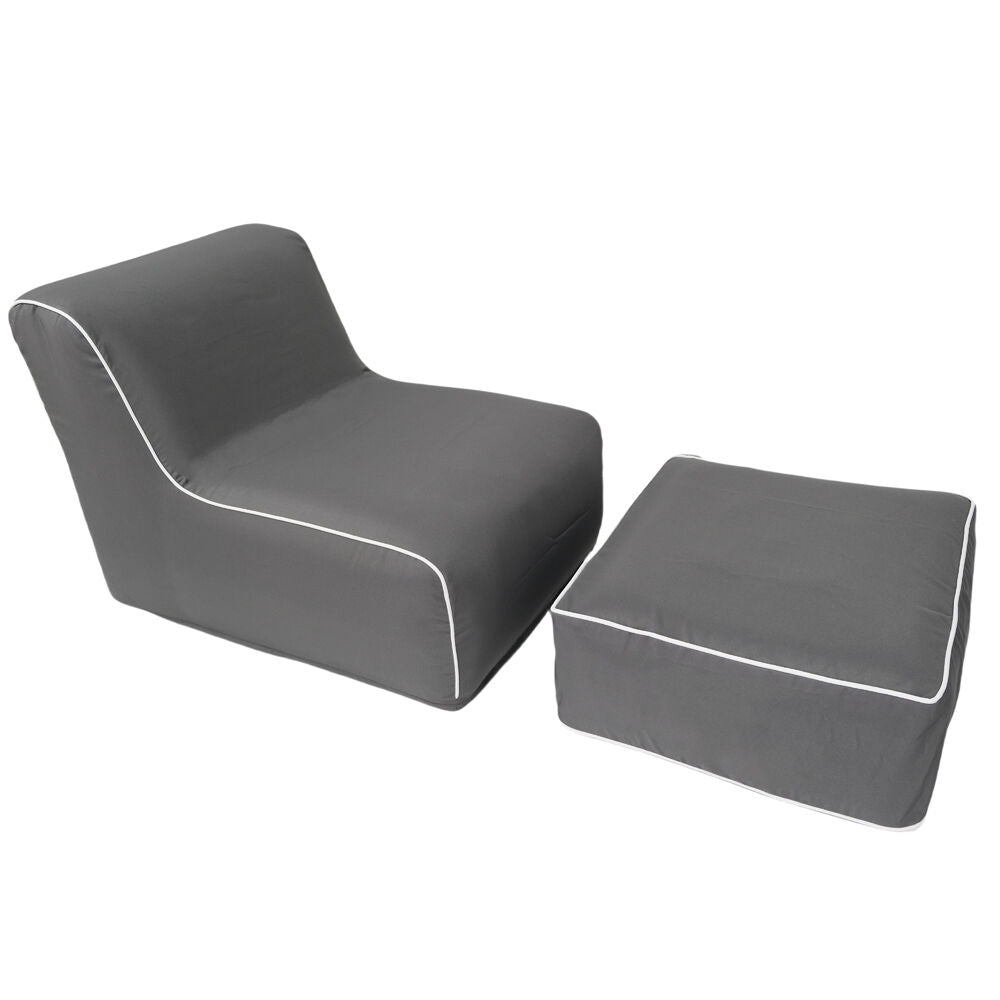 NF Living Outdoor Inflatable Seat 90x60x70 Sofa Lounge Chair Furniture Grey — image 5