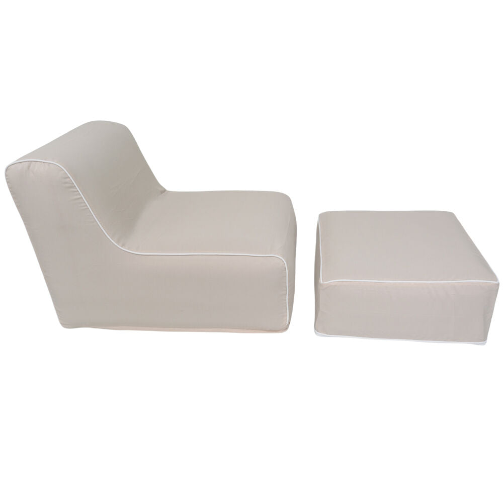 NF Living Outdoor Inflatable Seat 90x60x70 Portable Chair Lounge Furniture Taupe — image 4