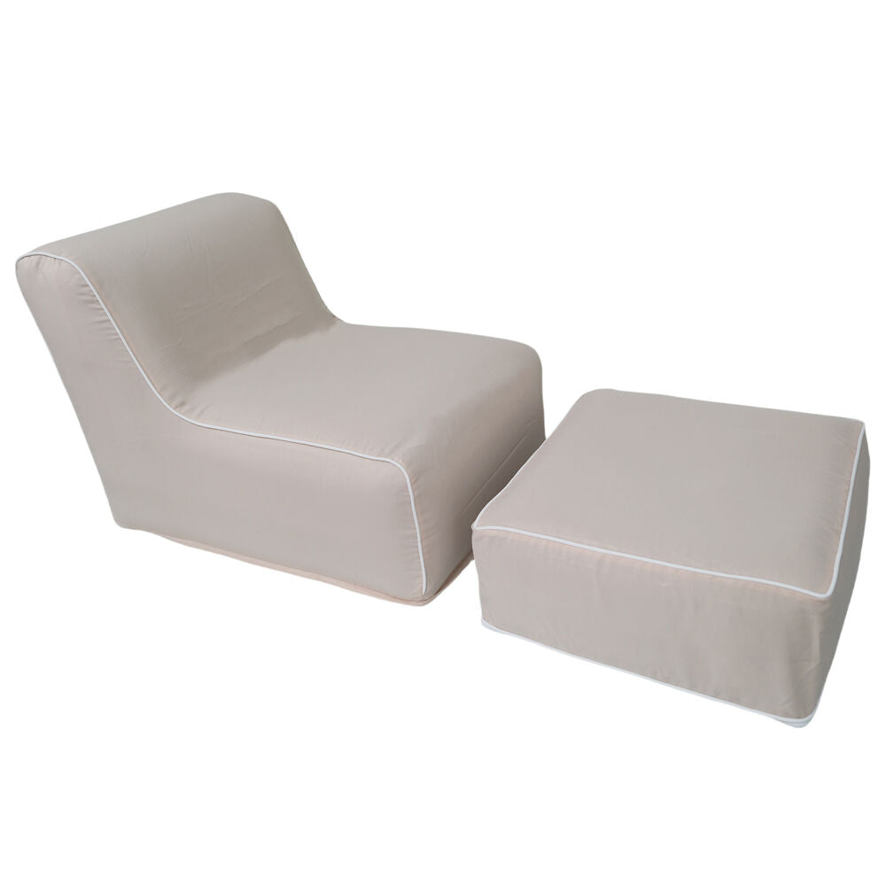 NF Living Outdoor Inflatable Seat 90x60x70 Portable Chair Lounge Furniture Taupe — image 5