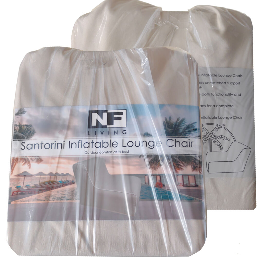 NF Living Outdoor Inflatable Seat 90x60x70 Portable Chair Lounge Furniture Taupe — image 6