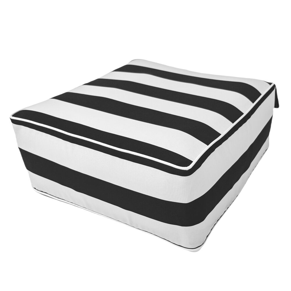 NF Living Outdoor Inflatable Ottoman 60x60x23 Portable Furniture Black — image 3