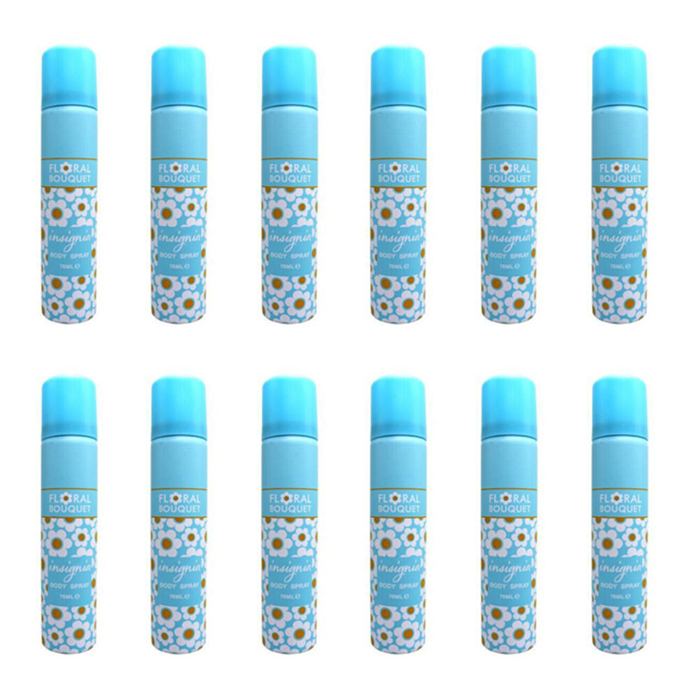 Insignia Women's Body Spray Floral Bouquet 75ml Daily Fragrance Mist (12 Pack)