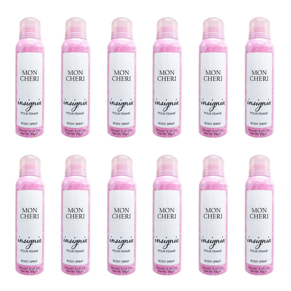 Insignia Women's Body Spray Mon Cheri 150ml Daily Fragrance Mist (12 Pack)