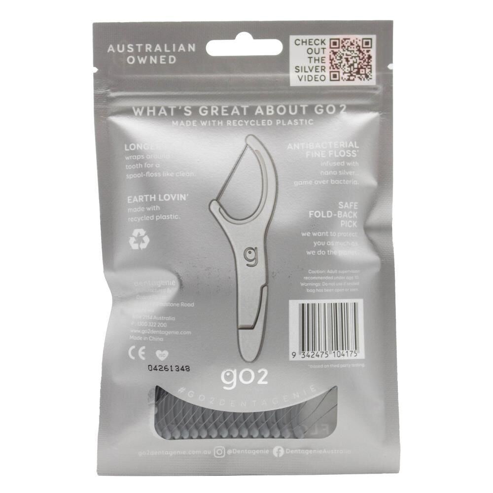 GO 2 Dentagenie 36pc Go 2 Dentagenie Go2 Flosspyx Dental Floss Picks Antibacterial (24 Pack) — image 3