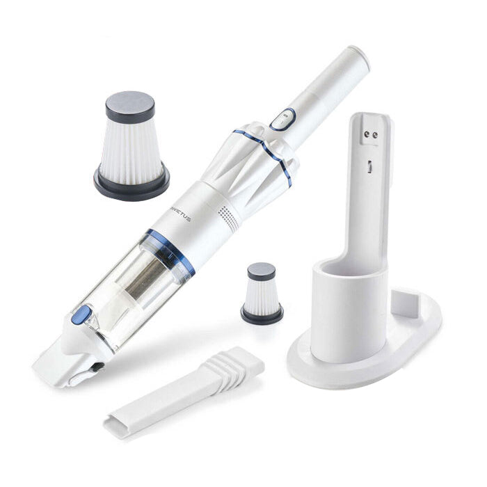 Invictus One Handheld Slim Light Weight Cordless Vacuum Cleaner Set White (9 Pieces)