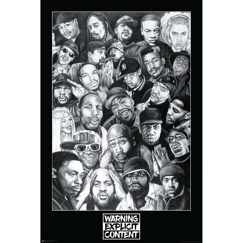 Rap Gods 61 x 91.5cm Black and White Regular Wall Poster/Print