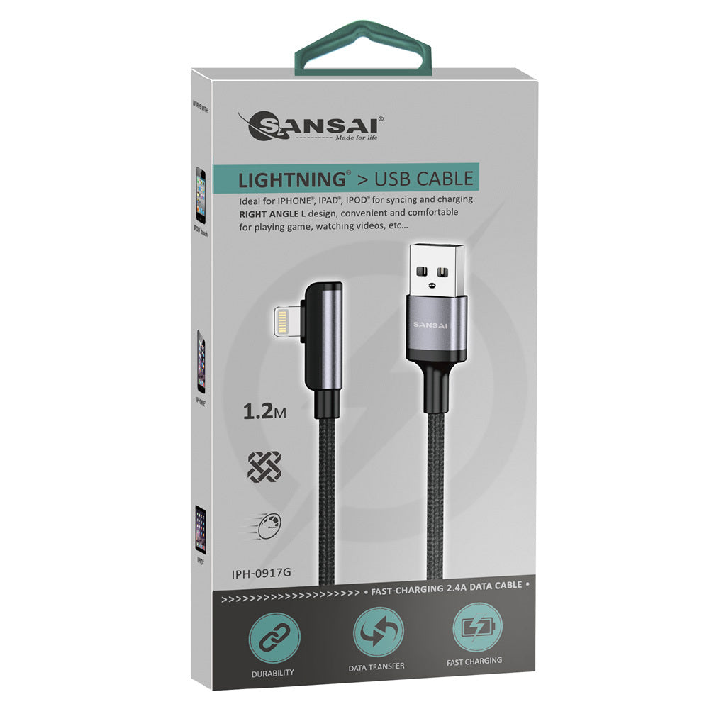 Sansai 8 Pin/8Pin USB Sync/Charge Cable 1.2M w/L Connector For Apple Devices — image 2