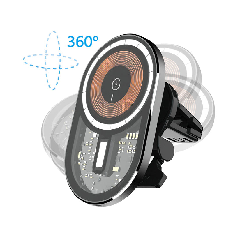 Sansai Magnetic Wireless Hands Free Car Phone Charger 15W For iPhone Black — image 5