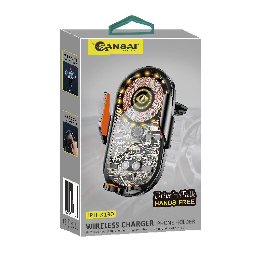 Sansai Wireless Automatic Clamping Car Hands-Free Phone Charger Holder — image 3