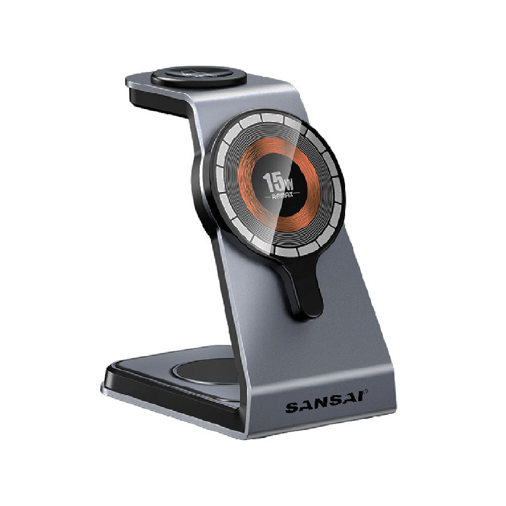 Sansai 3-in-1-MagSafe Wireless Universal Phone/Watch/Earbuds Charger 20.5W