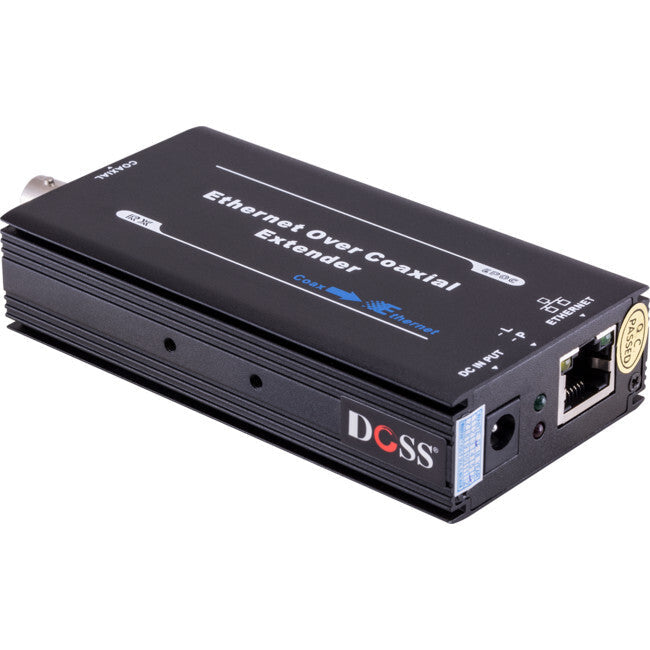 Doss IPOC1KR Active Ethernet/PoE Over Coaxial Single Cable Signal Receiver Black — image 2