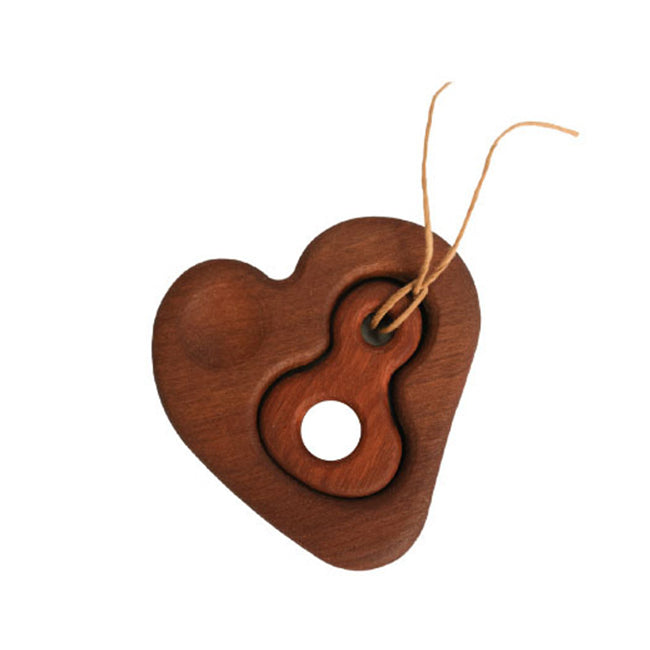 In-Wood Separation Anxiety Soothing Heart Kids/Children Sensory Puzzle Piece 3y+