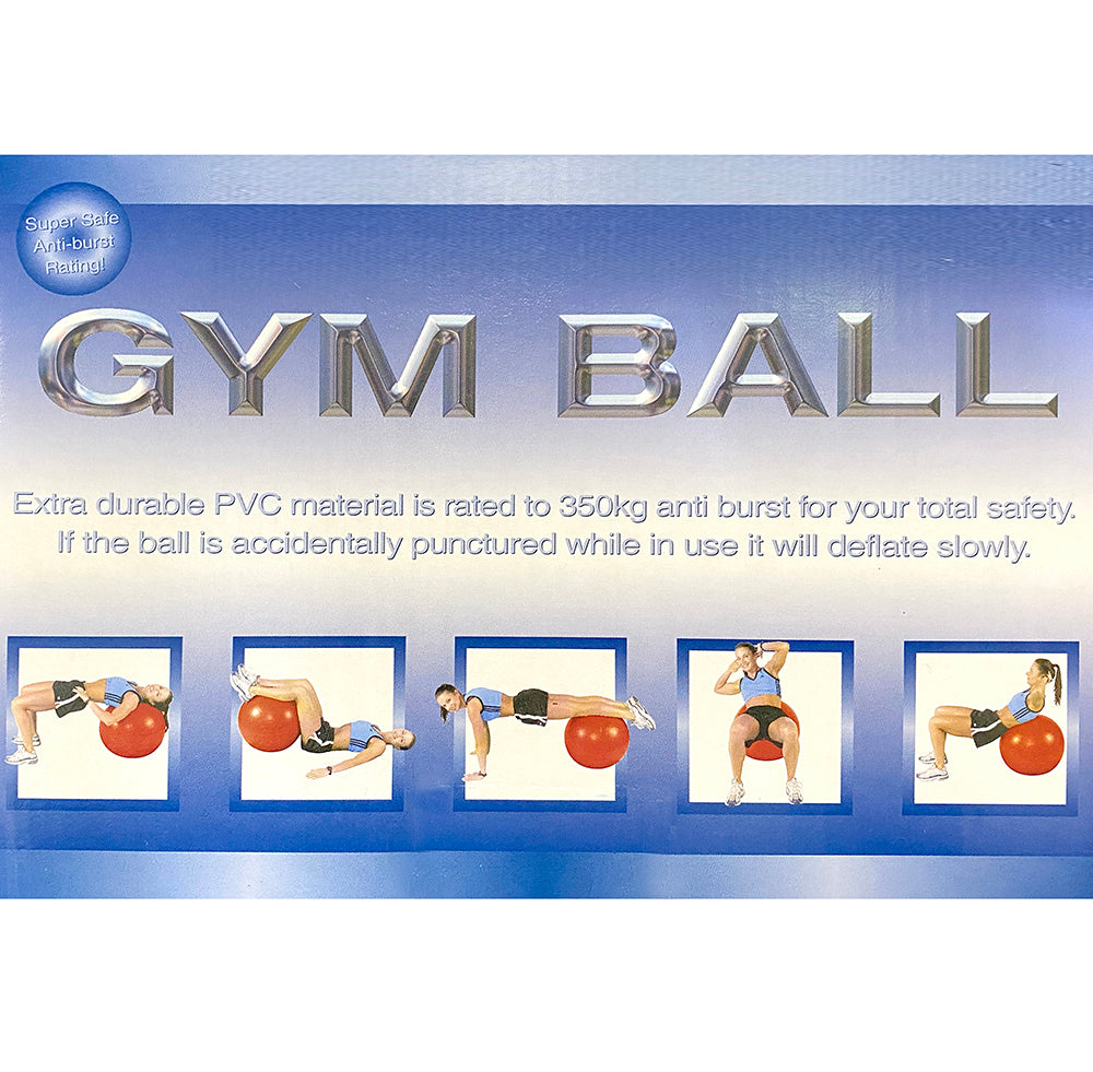 Generic Exercise Fitness 65cm Fit Ball/Inflatable/Pilates/Yoga/Crossfit/Gym w/ Pump Red — image 4